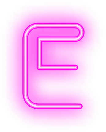Neon Line Art Font-E
