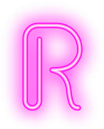 Neon Line Art Font-R